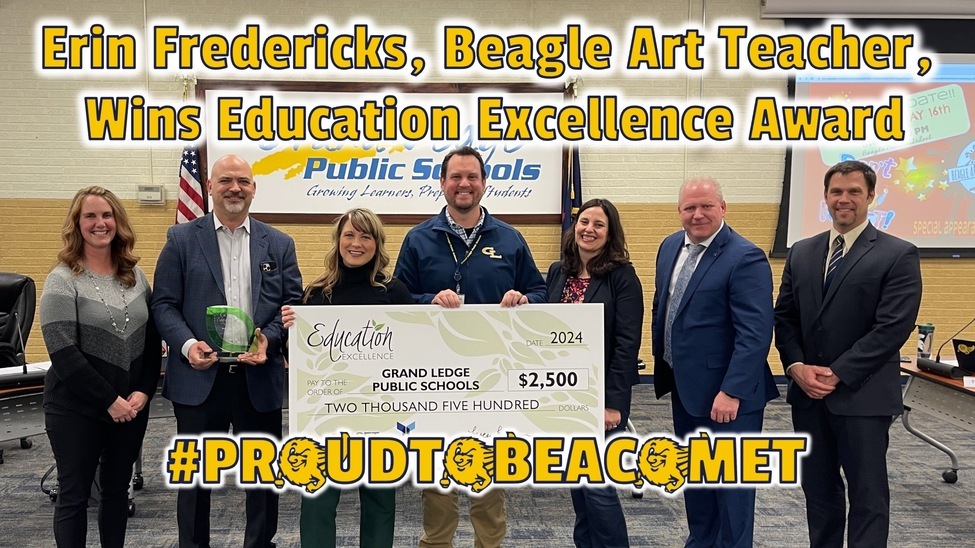 Erin Fredericks, Beagle Art Teacher,  Wins Education Excellence Award