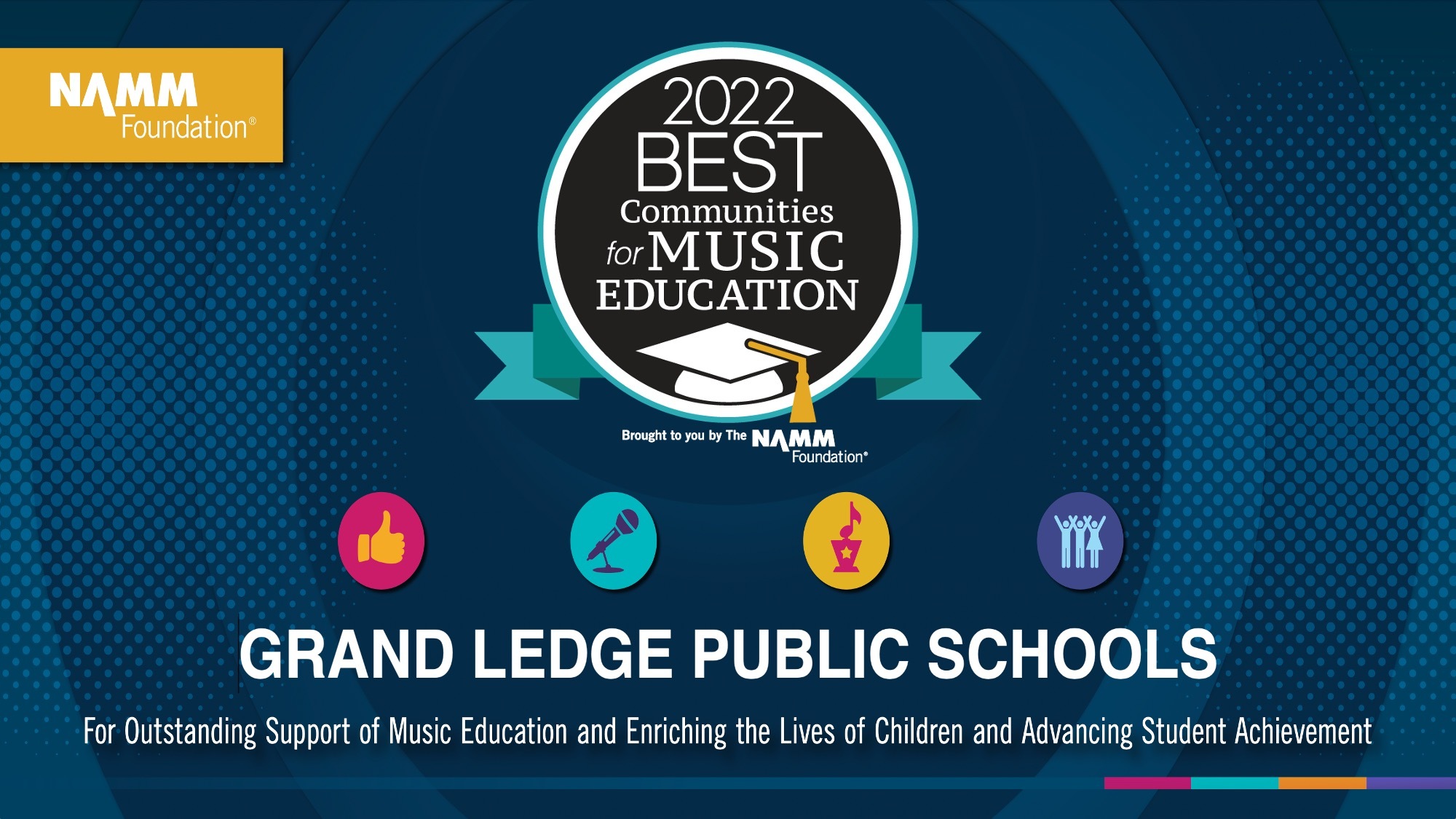 GLPS is one of the 2022 Best Communities for Music Education!