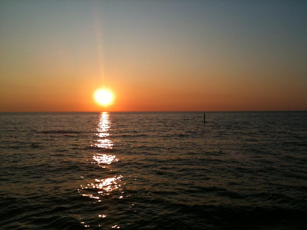 Sunset on Lake Michigan.