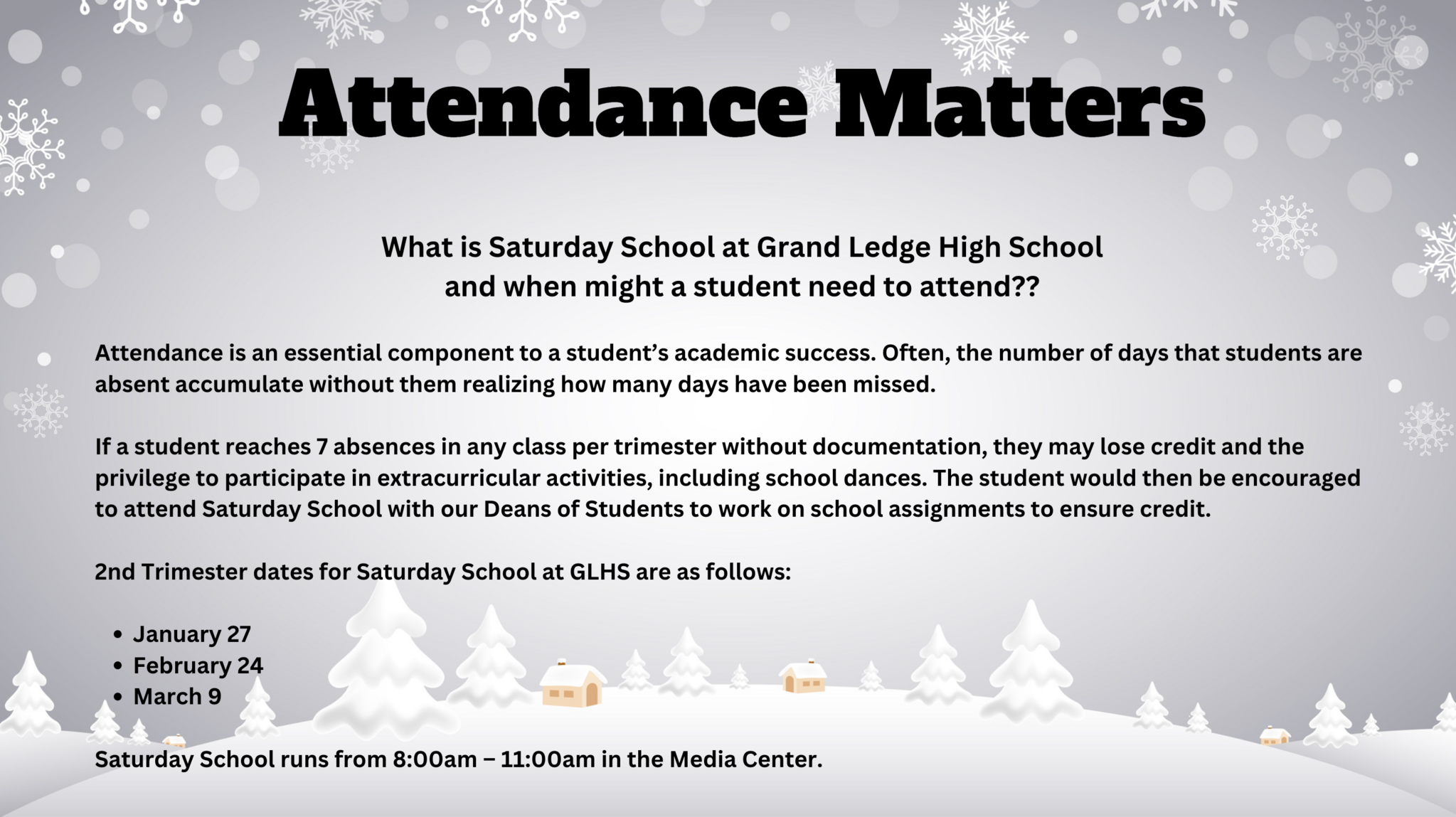 3rd Trimester Saturday School