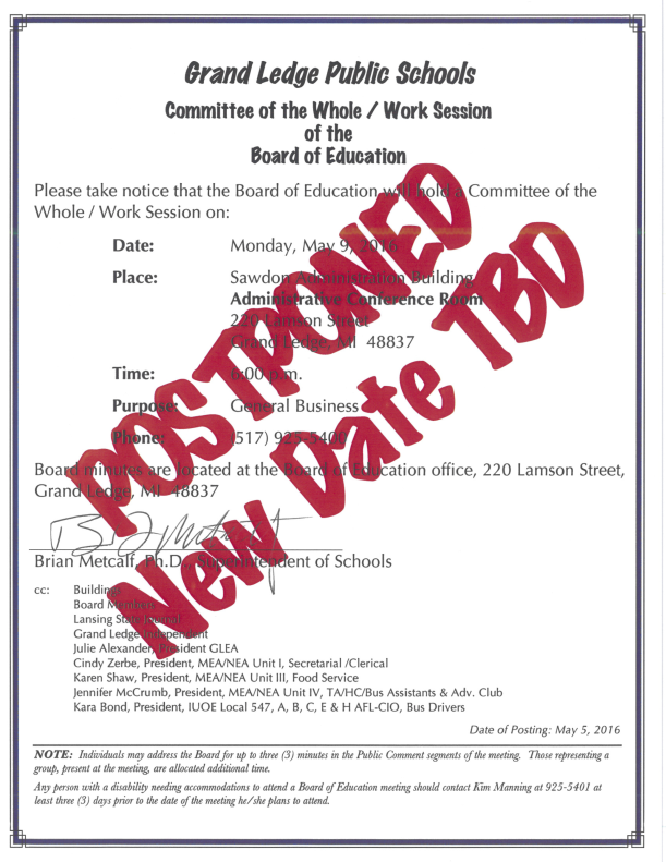 05-09-16 Mtg Notice