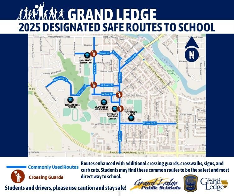 2025 Designated Safe Routes to School - City of Grand Ledge