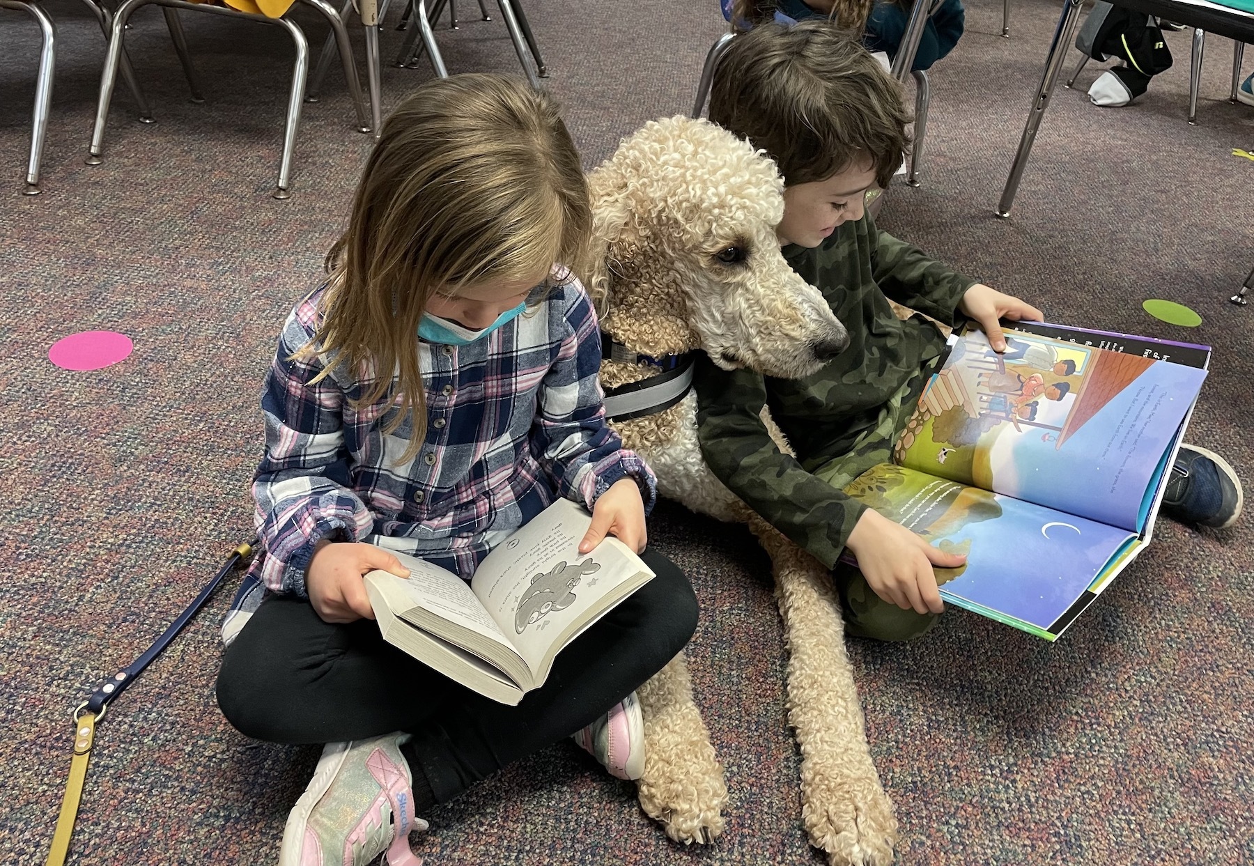 Sandee reading with kids