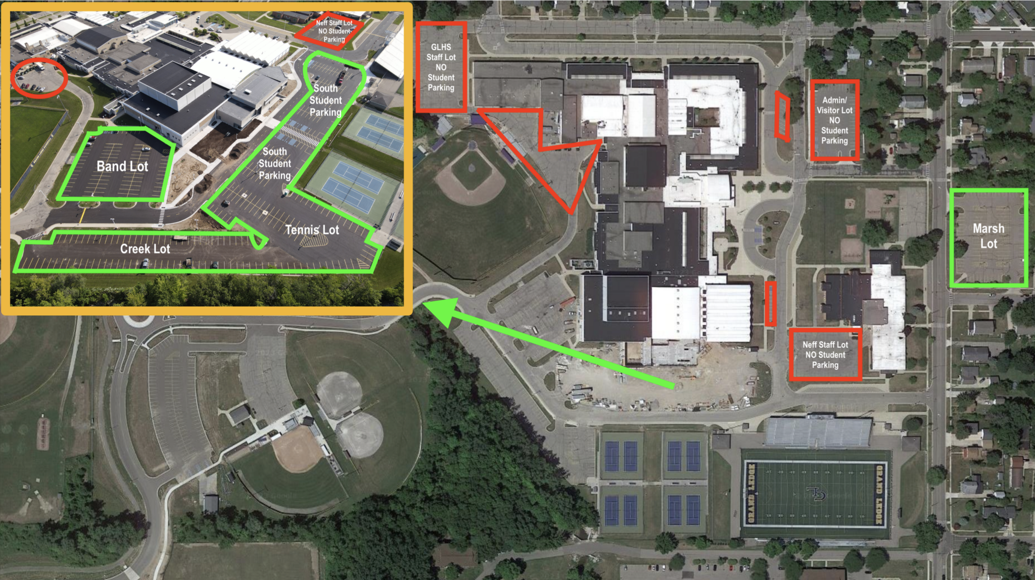 GLHS Parking Map 2023-24