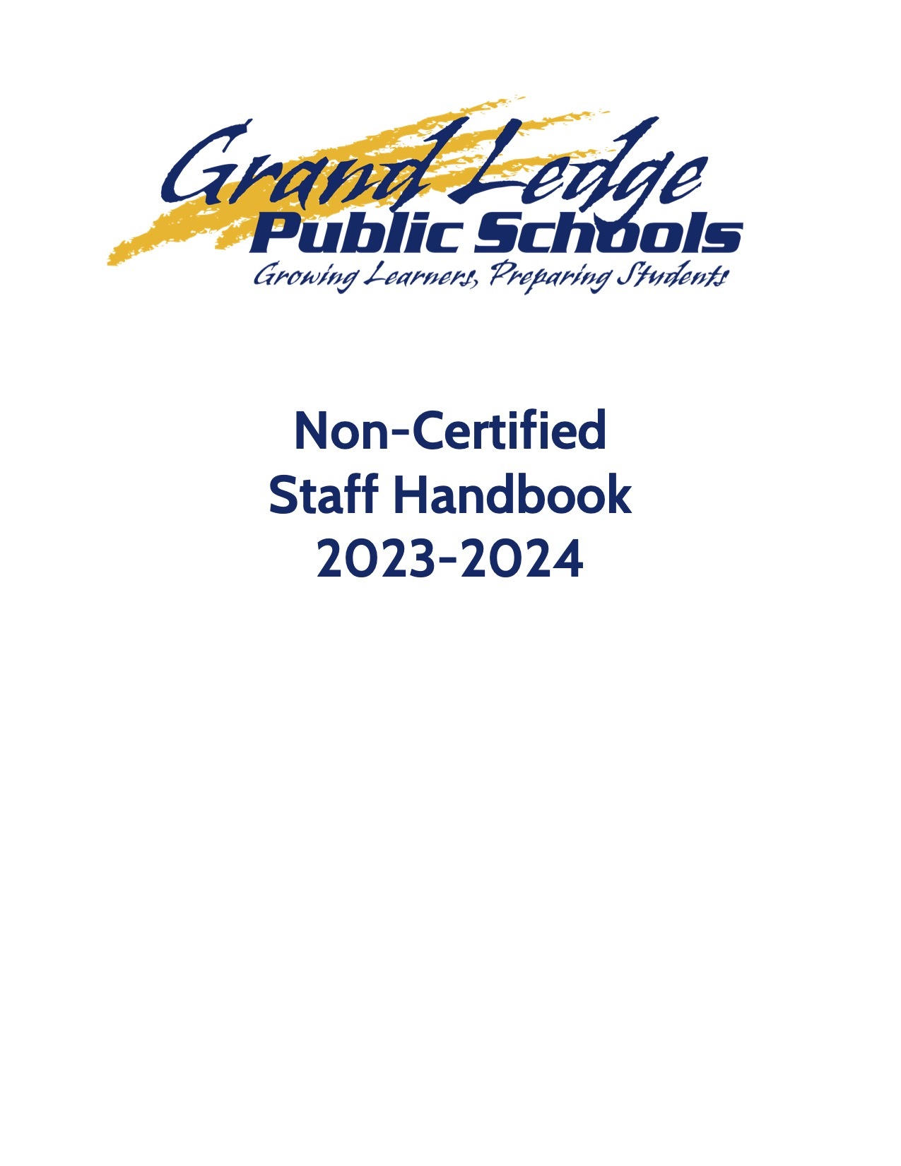 Non-Certified Staff Handbook