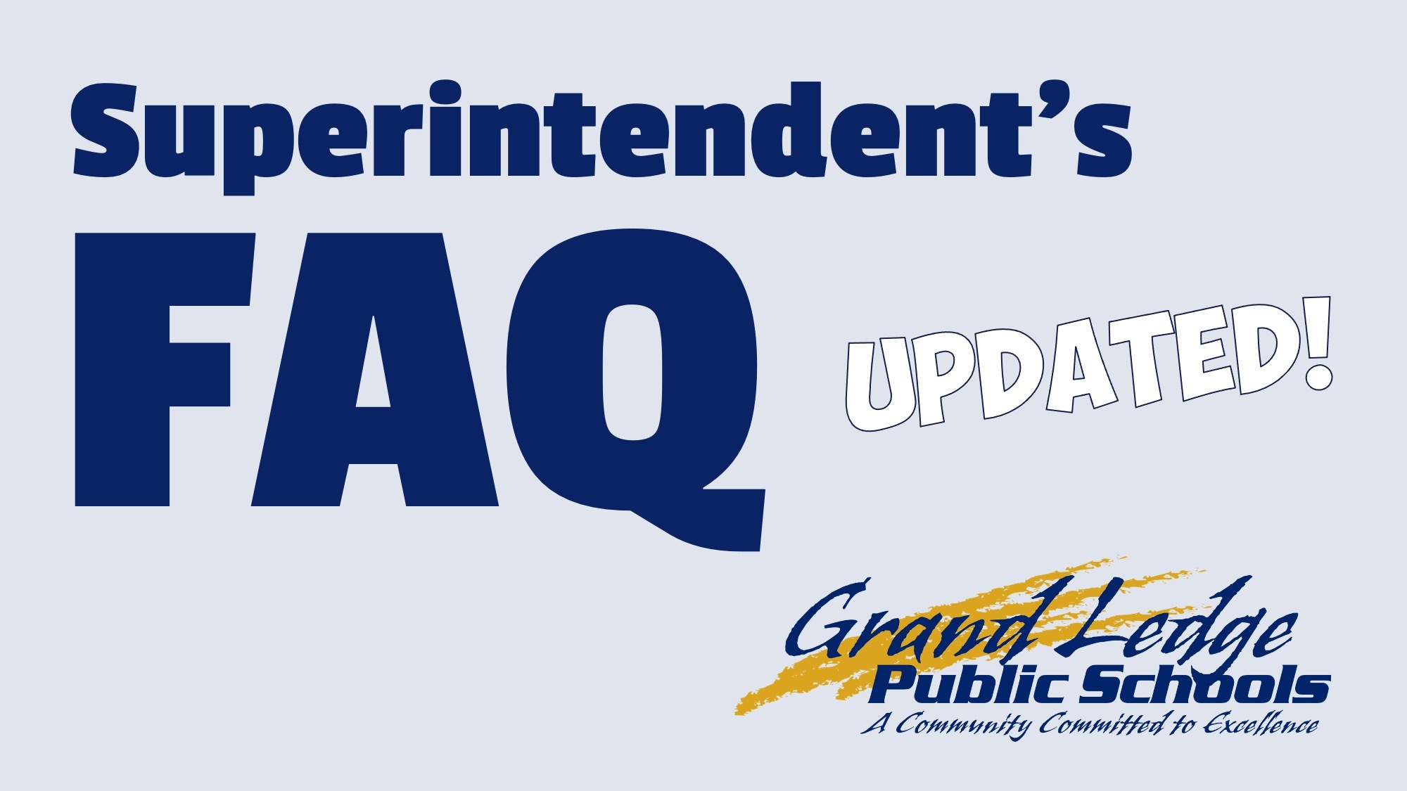 Superintendent's FAQ Updated