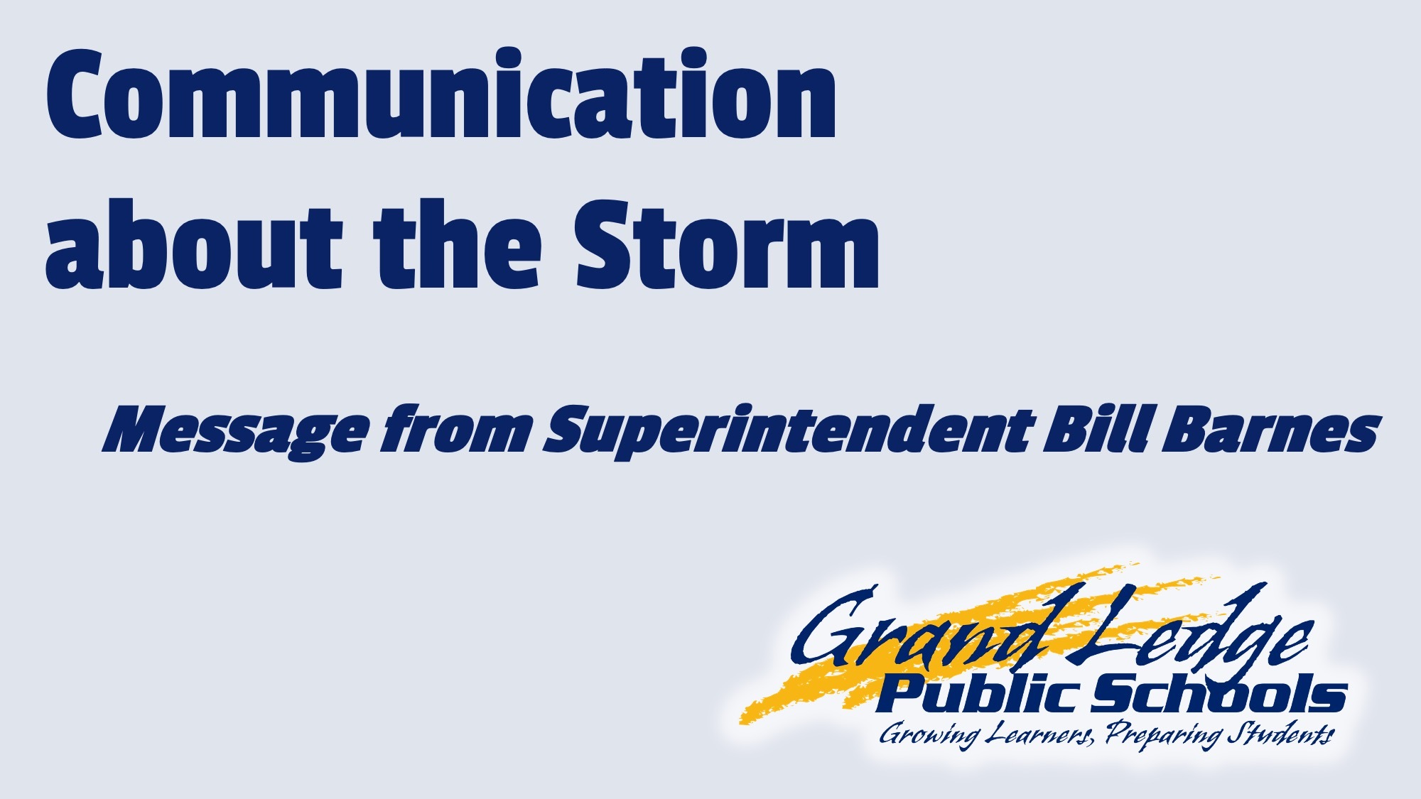 Communication about the Storm